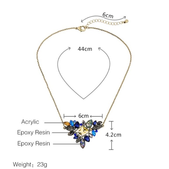 Peacock Sparkling Necklace - Picture 6 of 7